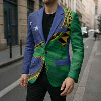 Solomon Islands Independence Day 1978 Personalised Blazer Polynesian Pattern with Flag Style - Polynesian Pride