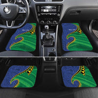 Solomon Islands Independence Day 1978 Personalised Car Mats Polynesian Pattern with Flag Style