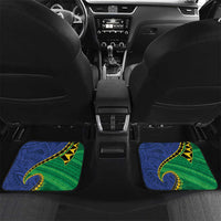 Solomon Islands Independence Day 1978 Personalised Car Mats Polynesian Pattern with Flag Style