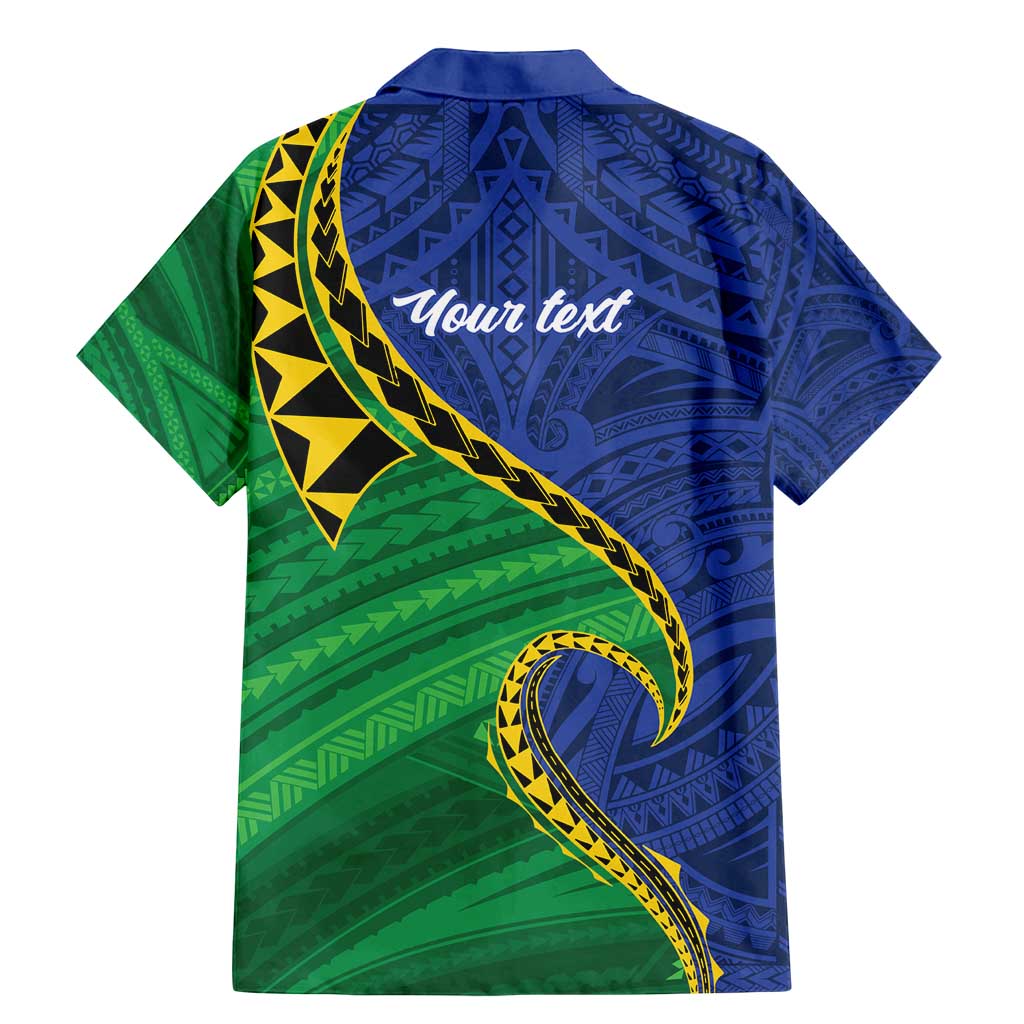 Solomon Islands Independence Day 1978 Personalised Family Matching Mermaid Dress and Hawaiian Shirt Polynesian Pattern with Flag Style