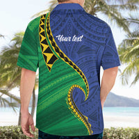 Solomon Islands Independence Day 1978 Personalised Hawaiian Shirt Polynesian Pattern with Flag Style
