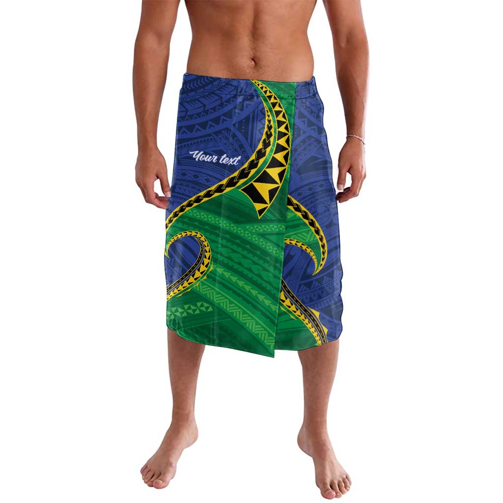 Solomon Islands Independence Day 1978 Personalised Lavalava Polynesian Pattern with Flag Style