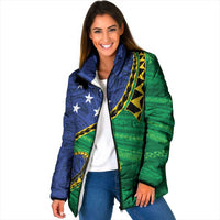 Solomon Islands Independence Day 1978 Personalised Padded Jacket Polynesian Pattern with Flag Style - Polynesian Pride