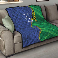 Solomon Islands Independence Day 1978 Personalised Quilt Polynesian Pattern with Flag Style