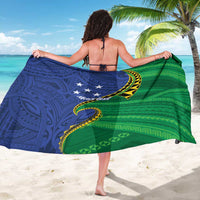 Solomon Islands Independence Day 1978 Personalised Sarong Polynesian Pattern with Flag Style