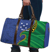 Solomon Islands Independence Day 1978 Personalised Travel Bag Polynesian Pattern with Flag Style - Polynesian Pride