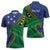 Solomon Islands Independence Day 1978 Personalised Zipper Polo Shirt Polynesian Pattern with Flag Style - Polynesian Pride