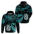 Custom Matariki New Zealand Hoodie Maori Manaia with Paua Shell Aqua LT9 - Polynesian Pride