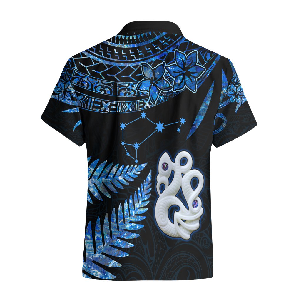 Matariki New Zealand Hawaiian Shirt Maori Manaia with Paua Shell - Blue LT9 - Polynesian Pride