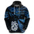 Matariki New Zealand Hoodie Maori Manaia with Paua Shell Blue LT9 - Polynesian Pride