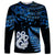 Custom Matariki New Zealand Long Sleeve Shirt Maori Manaia with Paua Shell - Blue LT9 Unisex Blue - Polynesian Pride