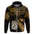 Maori Hoodie Matariki Stars Manaia with Paua Shell Gold LT9 - Polynesian Pride