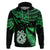 Maori Hoodie Matariki Stars Manaia with Paua Shell Green LT9 Green - Polynesian Pride