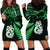 Custom Maori Hoodie Dress Matariki Stars Manaia with Paua Shell - Green LT9 - Polynesian Pride