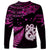 Custom New Zealand Long Sleeve Shirt Matariki NZ Manaia with Paua Shell - Pink LT9 - Polynesian Pride