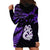 New Zealand Hoodie Dress Matariki NZ Manaia with Paua Shell - Purple LT9 - Polynesian Pride