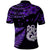 New Zealand Polo Shirt Matariki NZ Manaia with Paua Shell Purple LT9 - Polynesian Pride