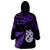 New Zealand Wearable Blanket Hoodie Matariki NZ Manaia with Paua Shell - Purple LT9 - Polynesian Pride