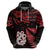 Matariki Hoodie NZ New Year Manaia with Paua Shell Red LT9 - Polynesian Pride