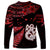 Custom Matariki Long Sleeve Shirt NZ New Year Manaia with Paua Shell - Red LT9 - Polynesian Pride