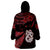 Custom Matariki Wearable Blanket Hoodie NZ New Year Manaia with Paua Shell - Red LT9 - Polynesian Pride