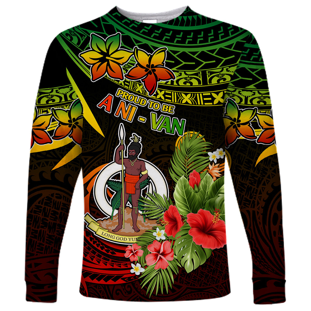 Vanuatu Islands Long Sleeve Shirt Proud To Be A Ni-Van LT9 Unisex Reggae - Polynesian Pride