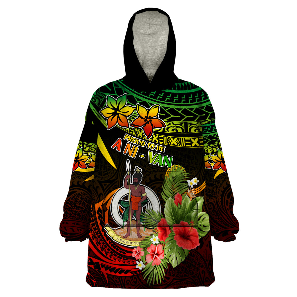 Vanuatu Islands Wearable Blanket Hoodie Proud To Be A Ni-Van LT9 One Size Reggae - Polynesian Pride