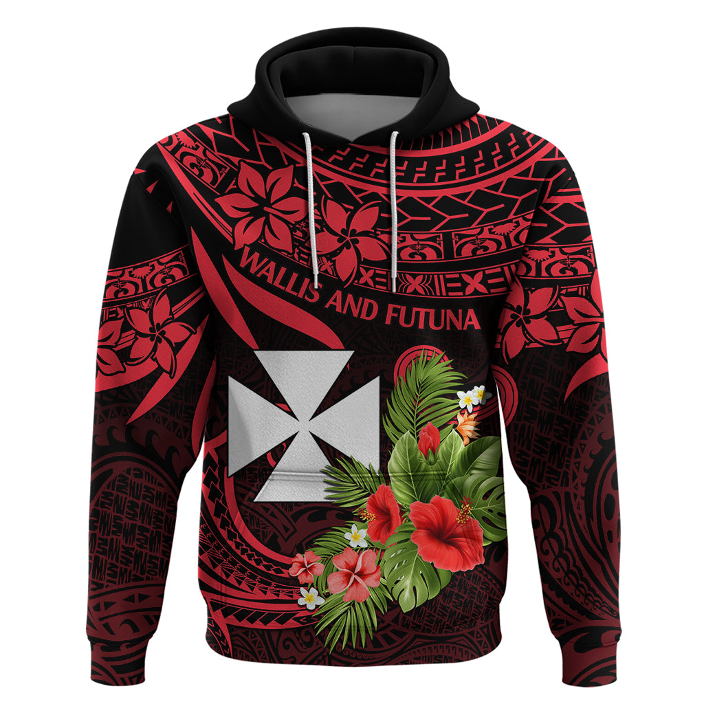 Wallis and Futuna Hoodie Happy Territory Day LT9 Red - Polynesian Pride