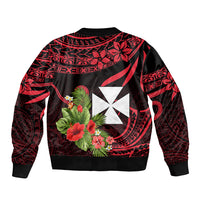 Wallis and Futuna Sleeve Zip Bomber Jacket Happy Territory Day LT9 - Polynesian Pride