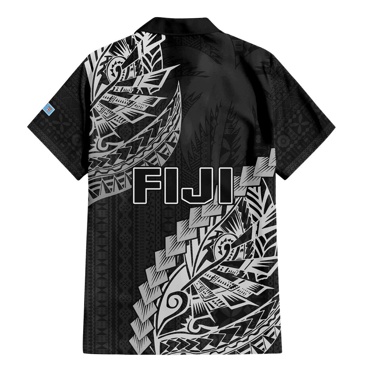 Fiji Rugby Family Matching Mermaid Dress and Hawaiian Shirt Kaiviti Fijian Tribal World Cup Black LT9 - Polynesian Pride