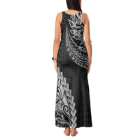 Fiji Rugby Tank Maxi Dress Kaiviti Fijian Tribal World Cup Black LT9 - Polynesian Pride