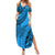 Fiji Rugby Summer Maxi Dress Kaiviti Fijian Tribal World Cup Blue No1 LT9 Women Blue - Polynesian Pride