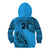 Custom Fiji Rugby Kid Hoodie Kaiviti Fijian Tribal World Cup Blue No1 LT9 - Polynesian Pride