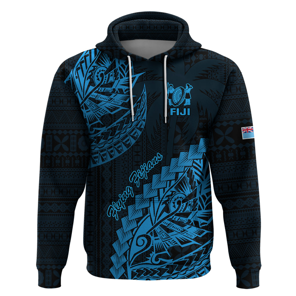 Fiji Rugby Hoodie Kaiviti Fijian Tribal World Cup Blue No2 LT9 Pullover Hoodie Blue - Polynesian Pride