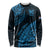 Fiji Rugby Long Sleeve Shirt Kaiviti Fijian Tribal World Cup Blue No2 LT9 Unisex Blue - Polynesian Pride