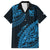 Custom Fiji Rugby Family Matching Puletasi Dress and Hawaiian Shirt Kaiviti Fijian Tribal World Cup Blue No2 LT9 Dad's Shirt - Short Sleeve Blue - Polynesian Pride