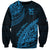 Custom Fiji Rugby Sweatshirt Kaiviti Fijian Tribal World Cup Blue No2 LT9 Unisex Blue - Polynesian Pride