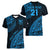Custom Fiji Rugby Women V Neck T Shirt Kaiviti Fijian Tribal World Cup Blue No2 LT9 - Polynesian Pride