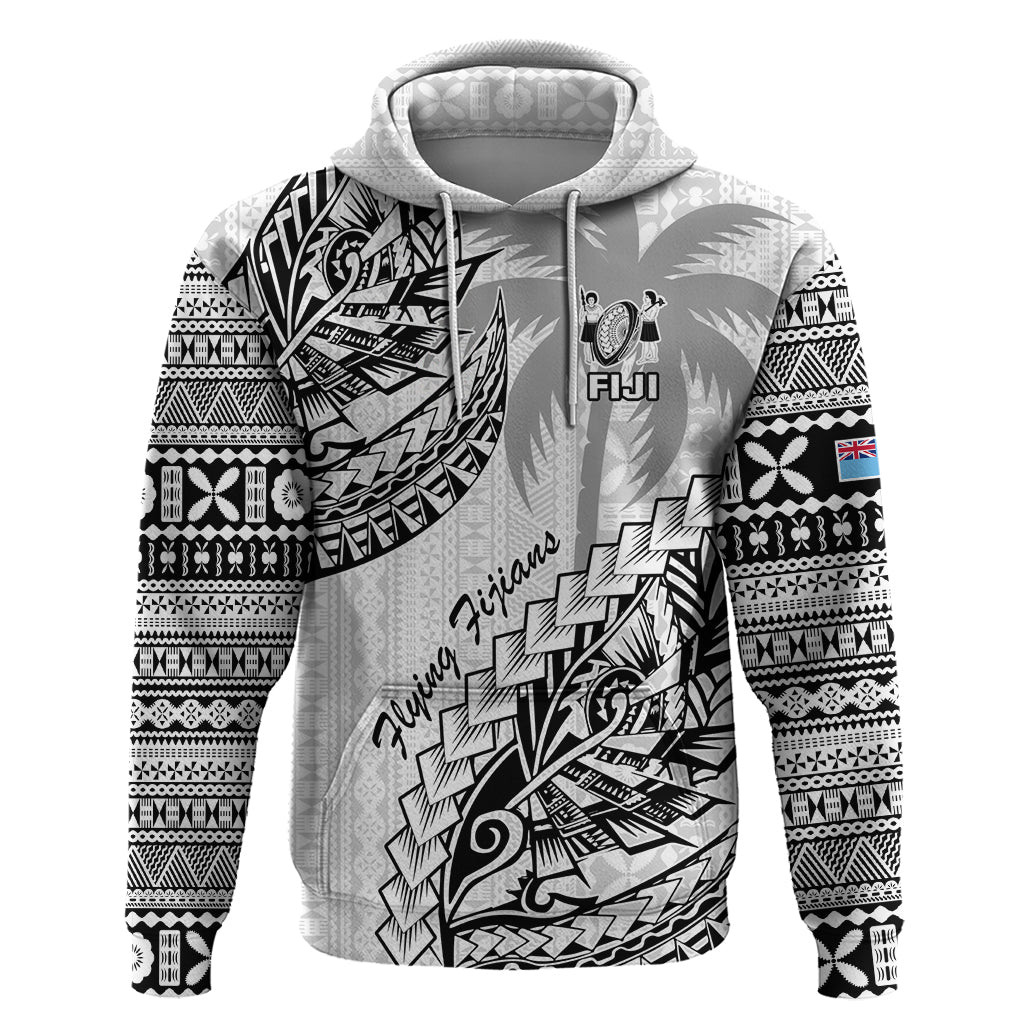 Fiji Rugby Hoodie Kaiviti Fijian Tribal World Cup White LT9 Pullover Hoodie White - Polynesian Pride