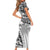 Custom Fiji Rugby Short Sleeve Bodycon Dress Kaiviti Fijian Tribal World Cup White LT9 - Polynesian Pride