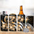 Plumeria Tribal Tattoo 4 in 1 Can Cooler Tumbler Gold Polynesian Pattern