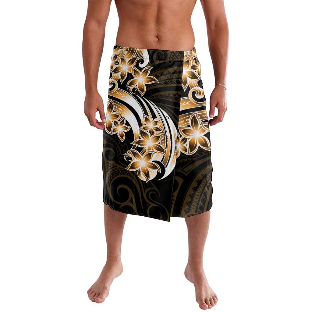 Plumeria Tribal Tattoo Lavalava Gold Polynesian Pattern