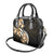 Plumeria Tribal Tattoo Shoulder Handbag Gold Polynesian Pattern
