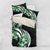 Plumeria Tribal Tattoo Bedding Set Green Polynesian Pattern