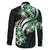 Plumeria Tribal Tattoo Family Matching Mermaid Dress and Hawaiian Shirt Green Polynesian Pattern