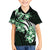 Plumeria Tribal Tattoo Family Matching Tank Maxi Dress and Hawaiian Shirt Green Polynesian Pattern