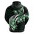 Plumeria Tribal Tattoo Hoodie Green Polynesian Pattern