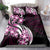 Plumeria Tribal Tattoo Bedding Set Pink Polynesian Pattern