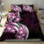 Plumeria Tribal Tattoo Bedding Set Pink Polynesian Pattern