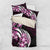 Plumeria Tribal Tattoo Bedding Set Pink Polynesian Pattern